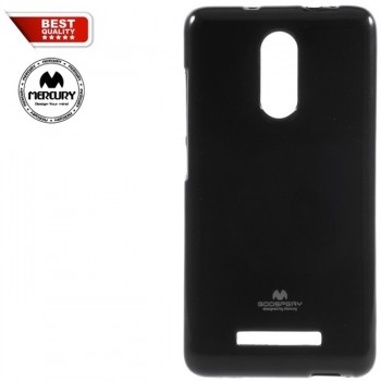 Silikoninis mercury juodas dėklas Redmi Note 3/Note 3 Pro